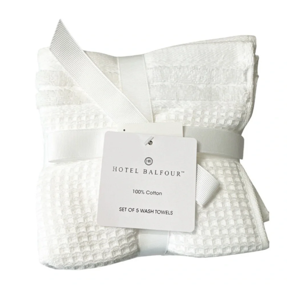 Hotel Balfour OVERSIZED WHITE BATH TOWEL 9 Piece Set